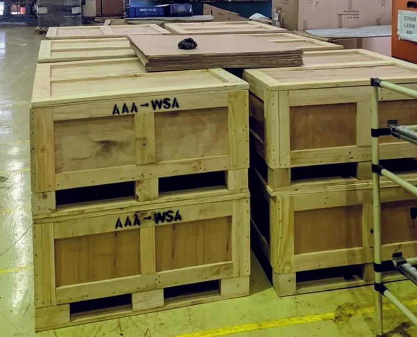 Wooden boxes untuk kebutuhan packaging industri.